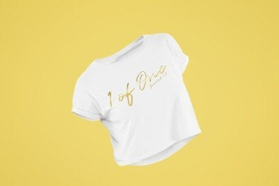 Women's Gold 1 of One Crop Top